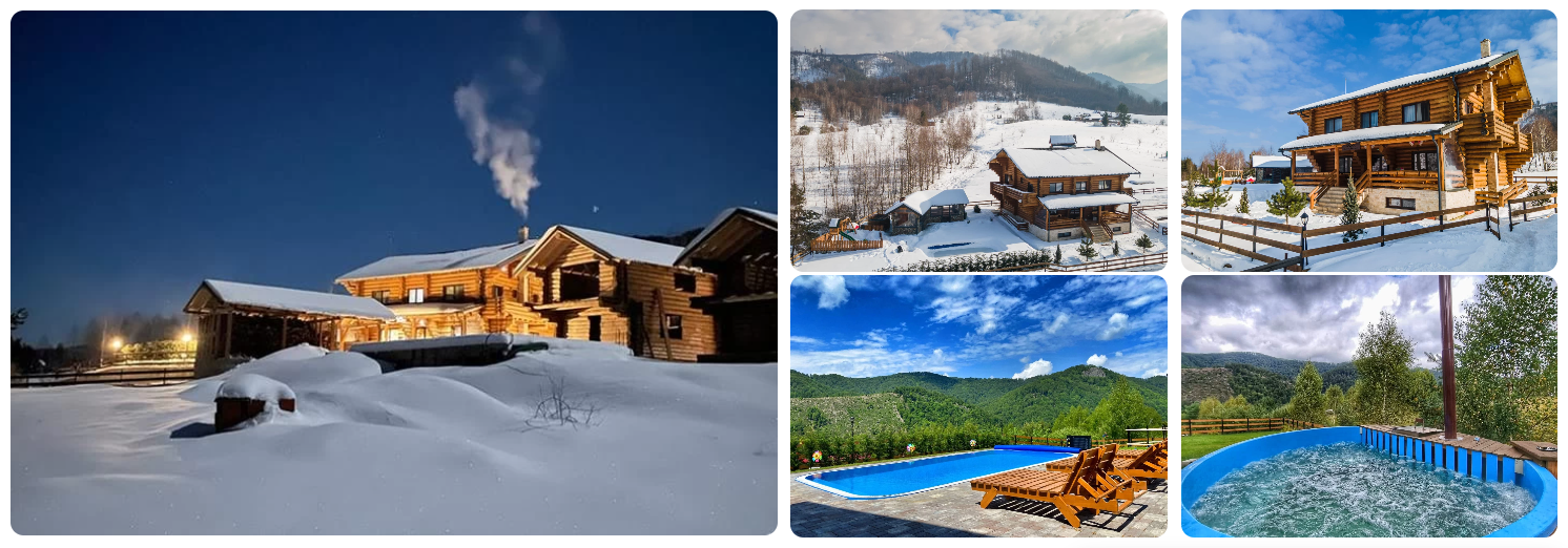 cabane din busteni cu piscina si jacuzzi apuseni