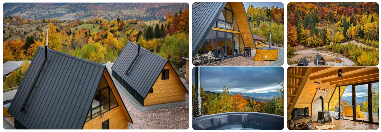 top cabane A-frame romania