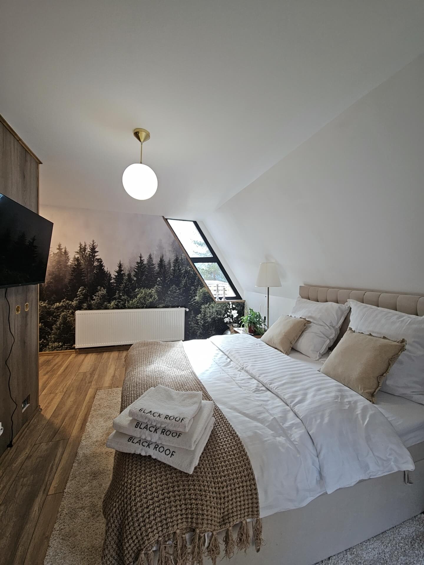 black roof chalet